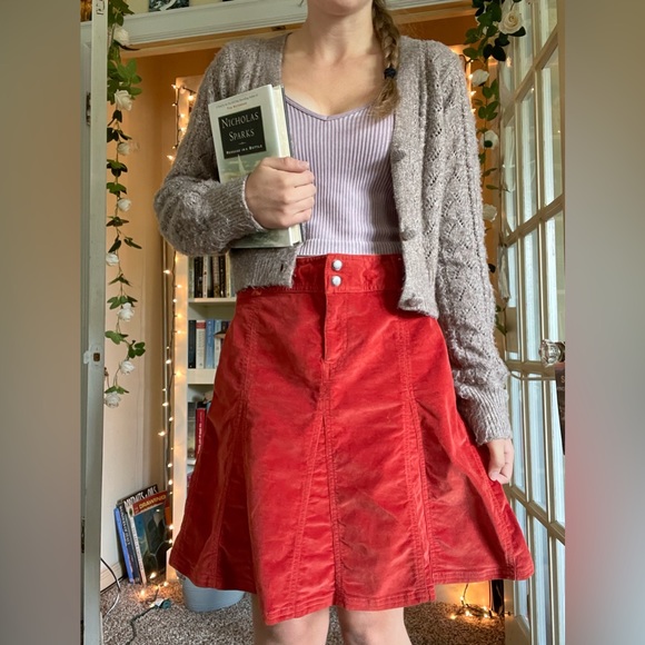 Athleta Dresses & Skirts - Athleta orange corduroy skirt